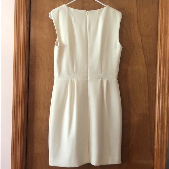 Contemporary boat neck white dress - Picture 2 of 3